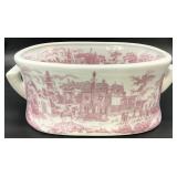 Victorian Style Pink White Footbath / Planter