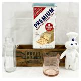 Vintage Advertising Tin, Glass Baby Bottle & More