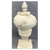 Faux Concrete Decorative Urn w/ Finial