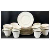 24pc Lenox China Coffee Cups & Plates