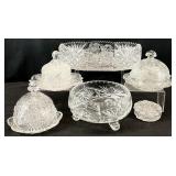 6pc Antique / Vintage Crystal & Glass855