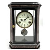 Marble & Painted Enamel Pendulum Clock
