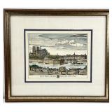 Historical View of Paris & Notre Dame Framed Art