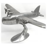 Metal Seaplane Airplane Sculpture