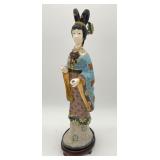 Chinese Cloisonne Enamel & Resin Guan Yin Figure