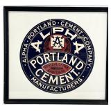 Alpha Portland Cement Co. Framed Advertising Print