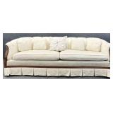 Vintage White Channel Back Sofa