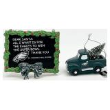 2pc Philadelphia Eagles NFL Christmas Ornaments