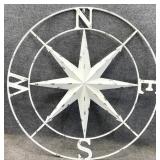 42in Metal Wall Hanging Compass Rose