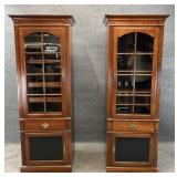 Pair PA House Cherry Media Cabinets