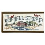 The Old Mill Stream Cross Stitch Framed Art