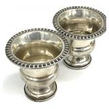 2 Sterling Silver Weighted Toothpick Holders