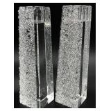 2 Oleg Cassini Ice Crystals Candlesticks