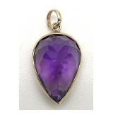 10K Gold & 7C Amethyst Pendant