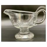 Clear Glass Gravy Boat w/ Ladle