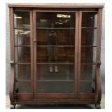 Antique Empire Mahogany China Cabinet
