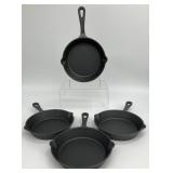 4 Small Cast Iron Fry Pans
