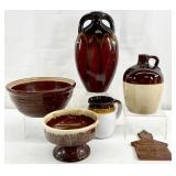 Vintage Brown Glaze Pottery & More