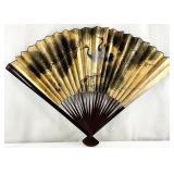 Large Hand Painted Asian Fan
