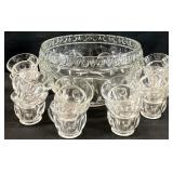 Colony Classique Clear Punch Bowl & Cups Set