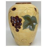Large Tuscan Style Painted Ceramic Vase