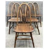 6 Braceback Windsor Chairs