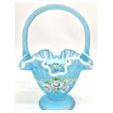 Fenton Charleton Collection Art Glass Basket