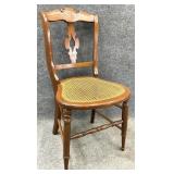 Antique Walnut Cane Seat Chair