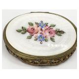 Guilloche Enamel Compact w/ Mesh Case