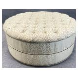 Round Button Tufted Custom Ottoman