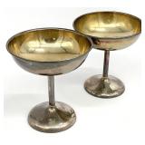 2 Sterling Silver Goblets, 165.3 grams