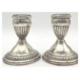Pair Weighted Sterling Silver Candleholders