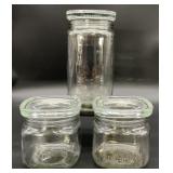 3 Ball Glass Food Storage Containers