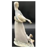 Lladro Girl With Goose & Dog Figurine #4866