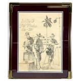 1st Sig Co. U.S. Army Signal Corps Sketch, Signed