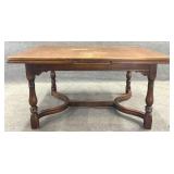 Vintage Draw Leaf Turned Leg Table