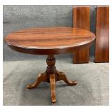 Cherry Pedestal Table & 2 Leaves