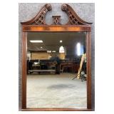 Mahogany Arched Pediment Top Mirror