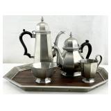 Gorham Pewter 5 Piece Tea Set