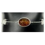 Sterling Silver & Amber Bracelet
