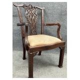 Ornately Carved Mahogany Armchair
