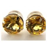 14K Gold & Citrine Stud Earrings
