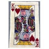 Vintage King of Hearts 3 x 5 Rug