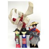 4pc Japanese Dolls / Figures