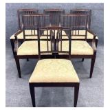 6 Mahogany Spindle Back Dining Chairs