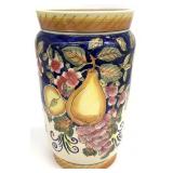 Italian Majolica Style Painted Pottery Vase