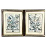 2 Botanical Month Art Prints, April & December