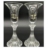 2pc Mikasa Crystal The Ritz Candle Holders