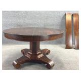 Antique Empire Mahogany Pedestal Table
