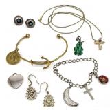 Sterling Silver Bracelet & Asst Jewelry Group